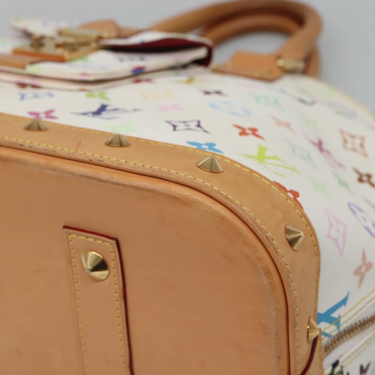 LOUIS VUITTON Monogram Multicolor Alma GM Hand Bag White M40441 LV Auth 105944V