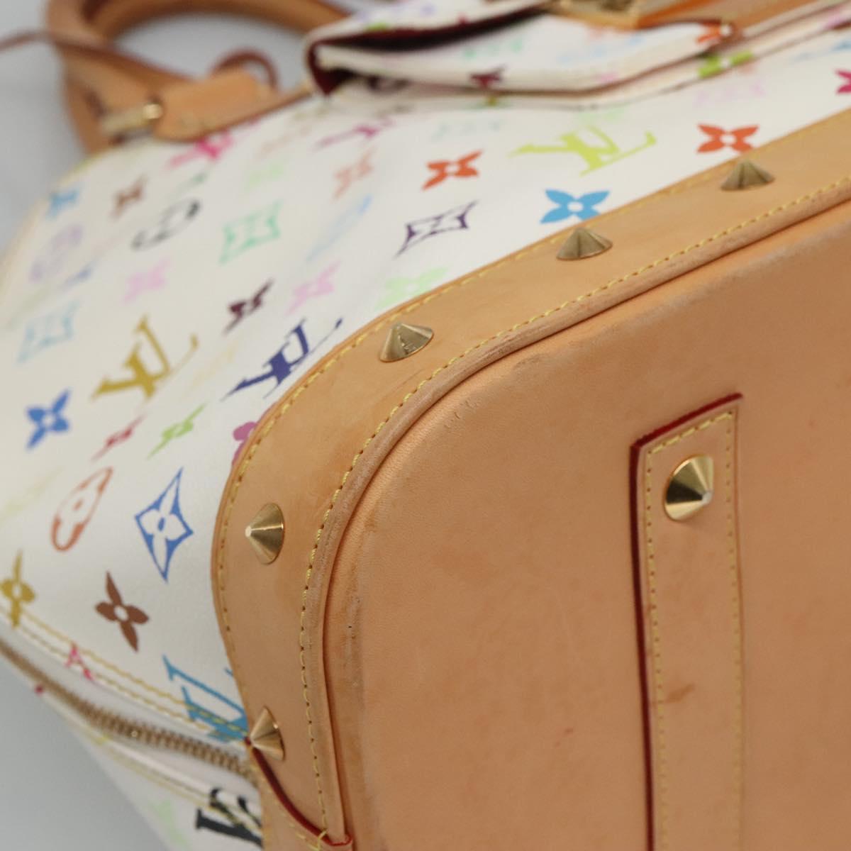 LOUIS VUITTON Monogram Multicolor Alma GM Hand Bag White M40441 LV Auth 105944V
