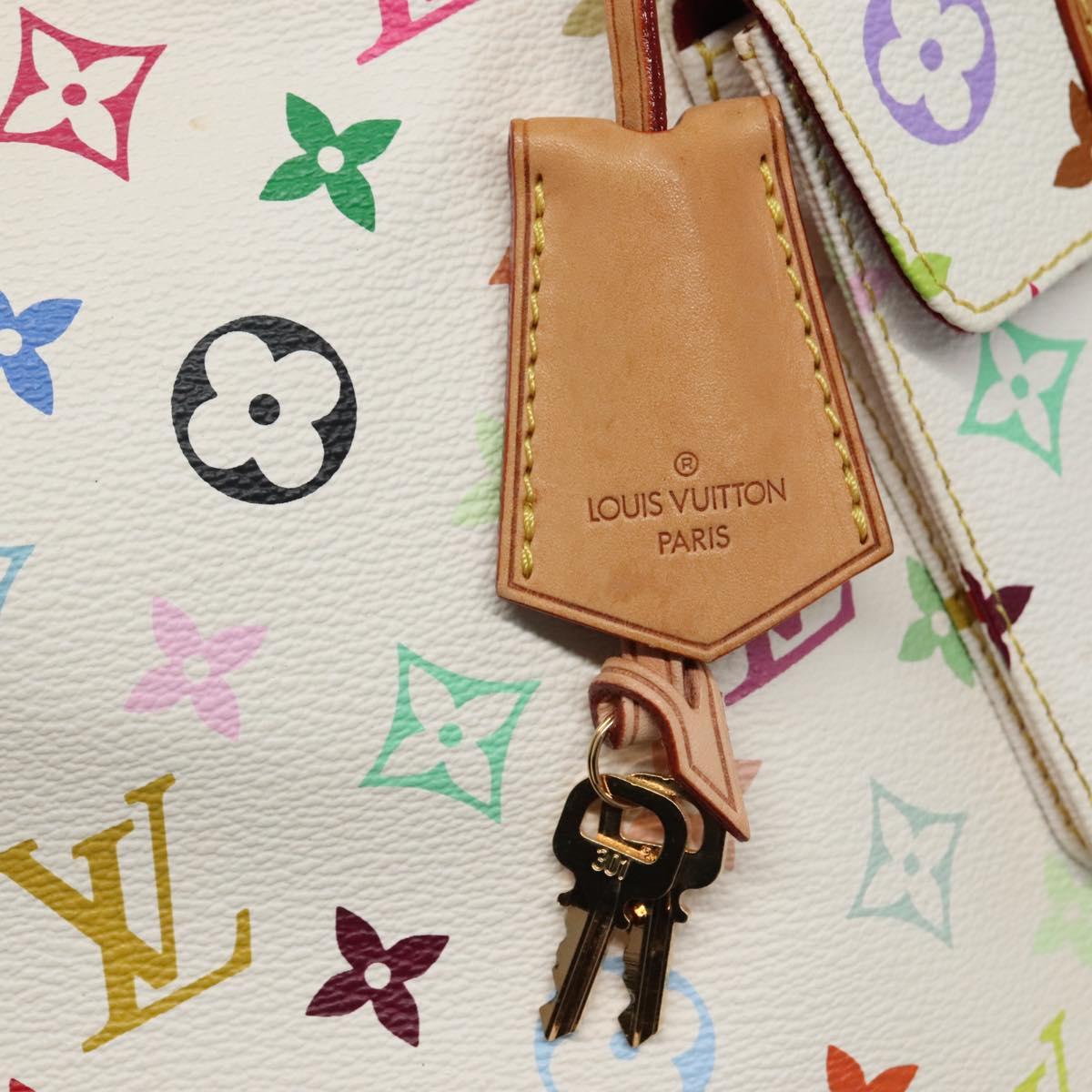 LOUIS VUITTON Monogram Multicolor Alma GM Hand Bag White M40441 LV Auth 105944V