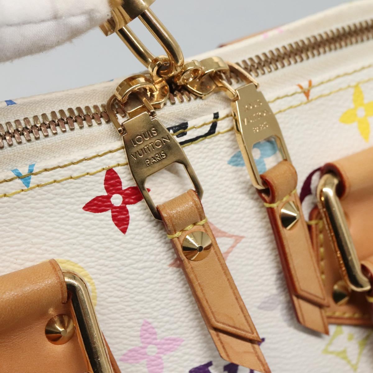 LOUIS VUITTON Monogram Multicolor Alma GM Hand Bag White M40441 LV Auth 105944V