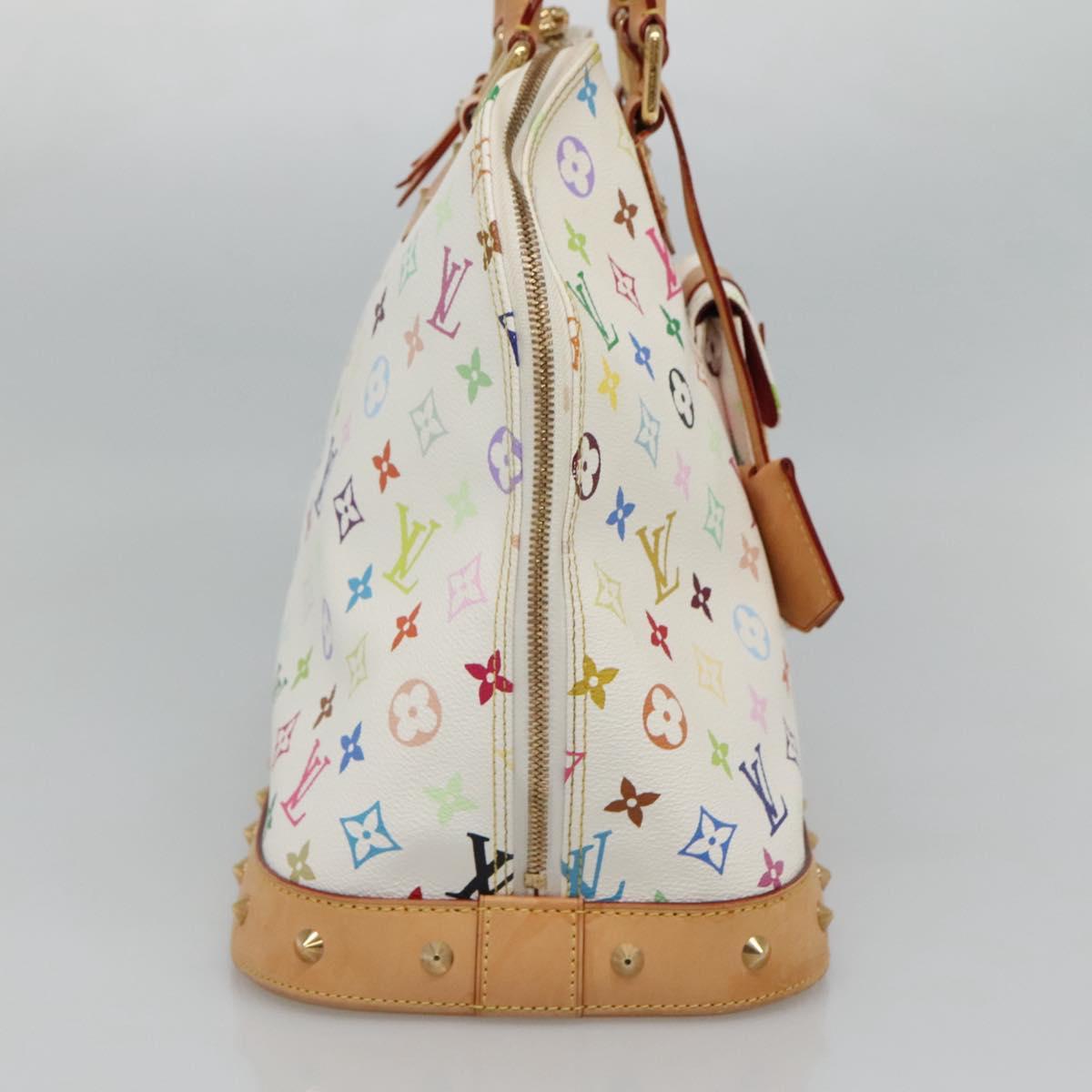 LOUIS VUITTON Monogram Multicolor Alma GM Hand Bag White M40441 LV Auth 105944V