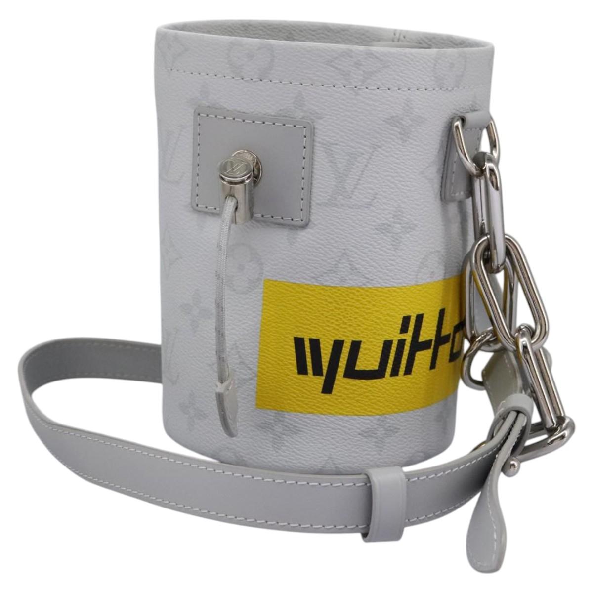 LOUIS VUITTON Monogram White Chalk Nanobag Shoulder Bag Gray M44631 Auth 105949A
