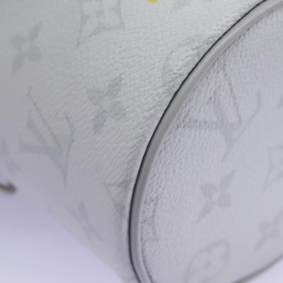 LOUIS VUITTON Monogram White Chalk Nanobag Shoulder Bag Gray M44631 Auth 105949SAM