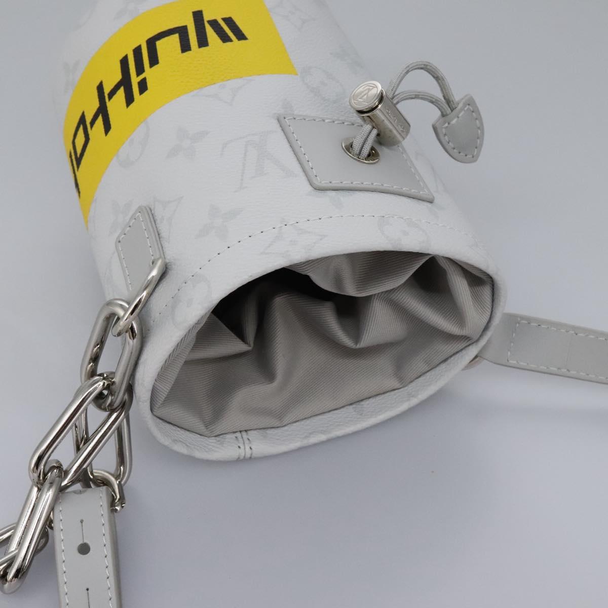 LOUIS VUITTON Monogram White Chalk Nanobag Shoulder Bag Gray M44631 Auth 105949SAM
