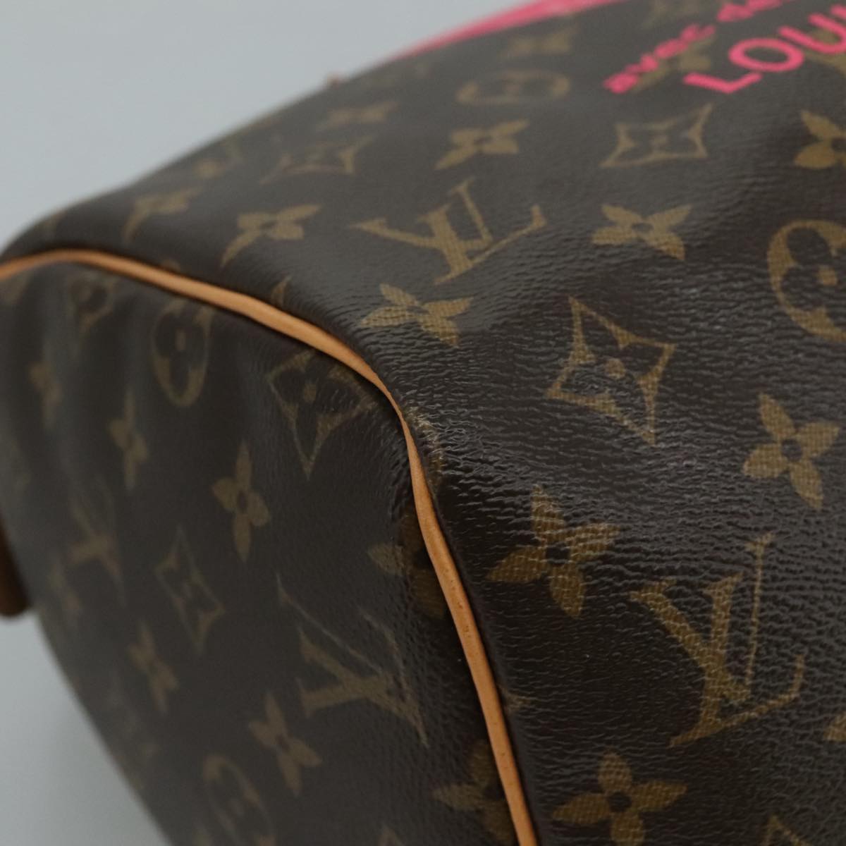 LOUIS VUITTON Monogram V Line Speedy 30 Hand Bag M41533 LV Auth 105968A