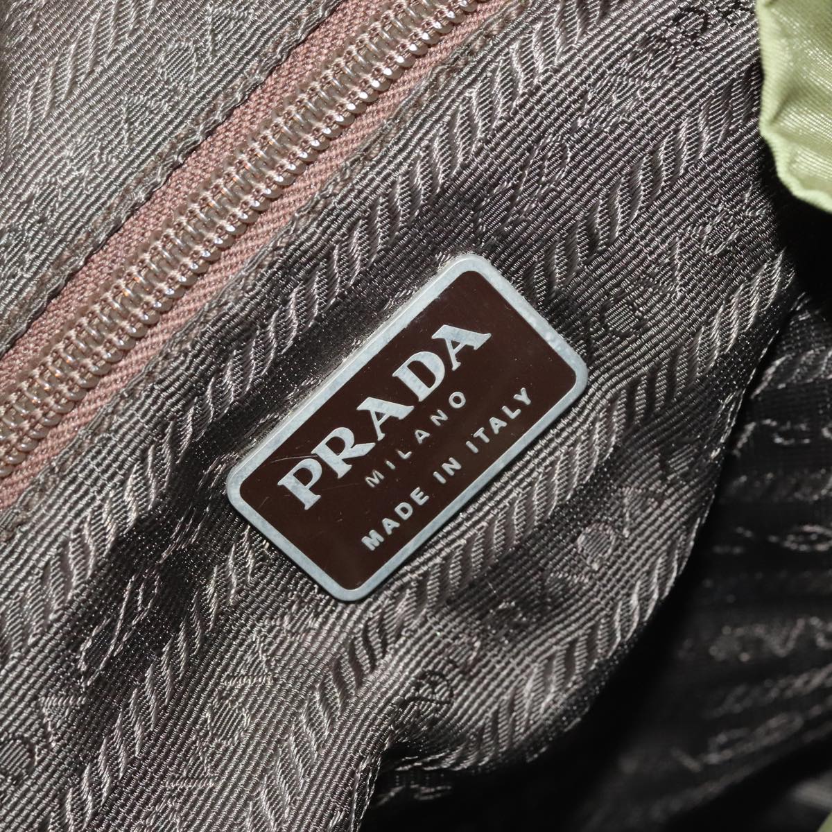 PRADA Backpack Nylon Khaki Auth 106063