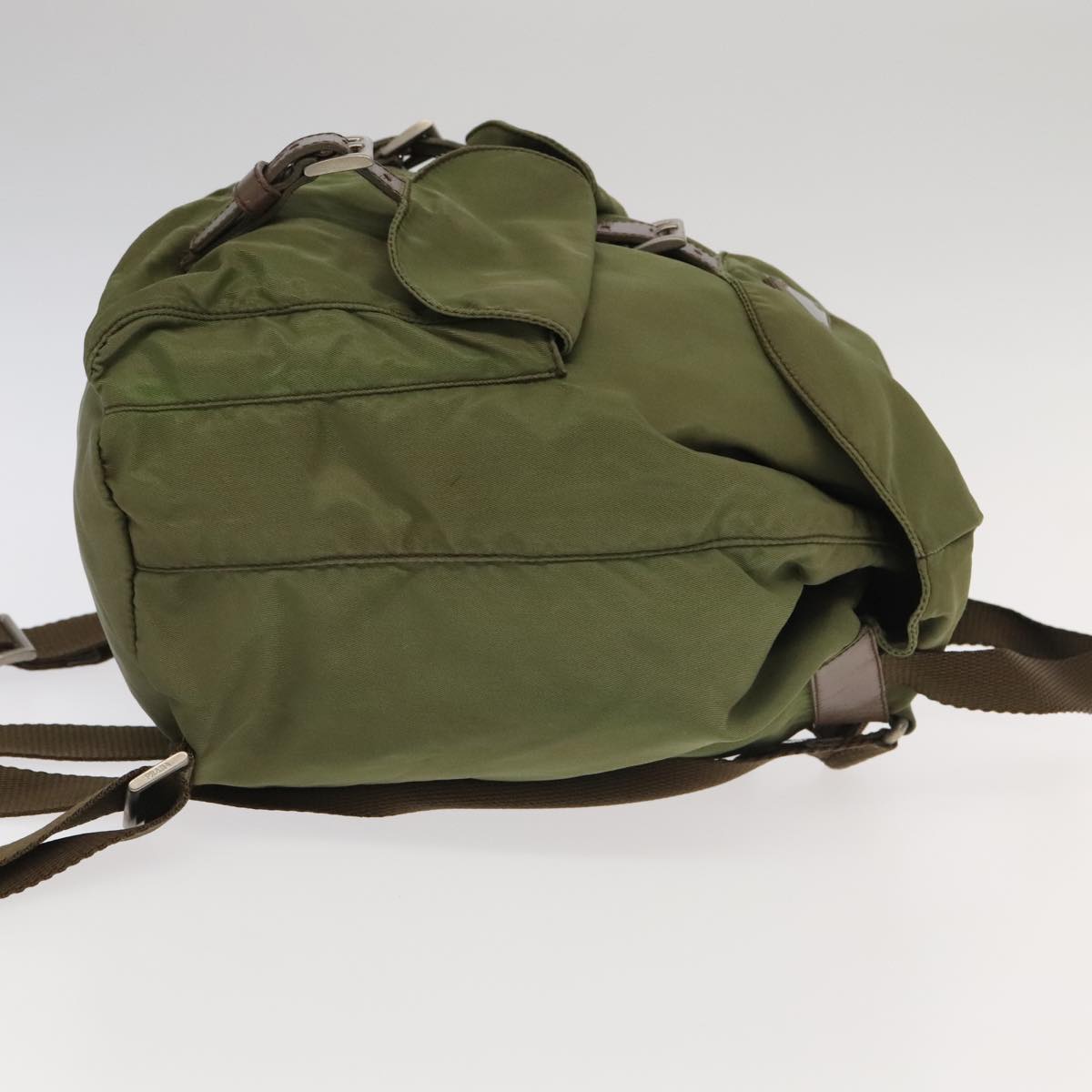 PRADA Backpack Nylon Khaki Auth 106063