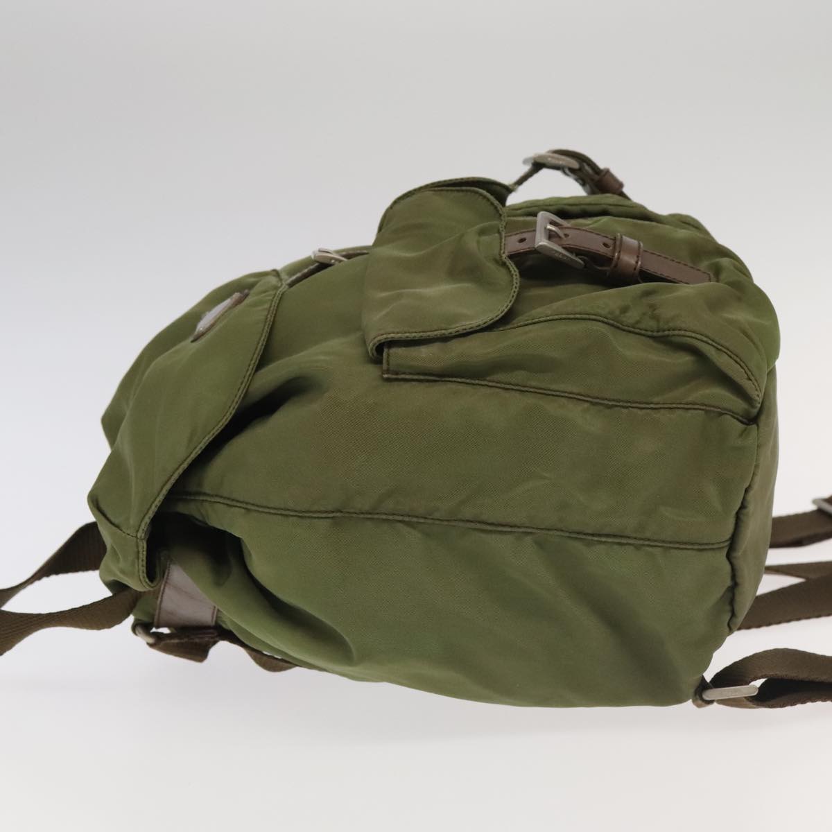 PRADA Backpack Nylon Khaki Auth 106063