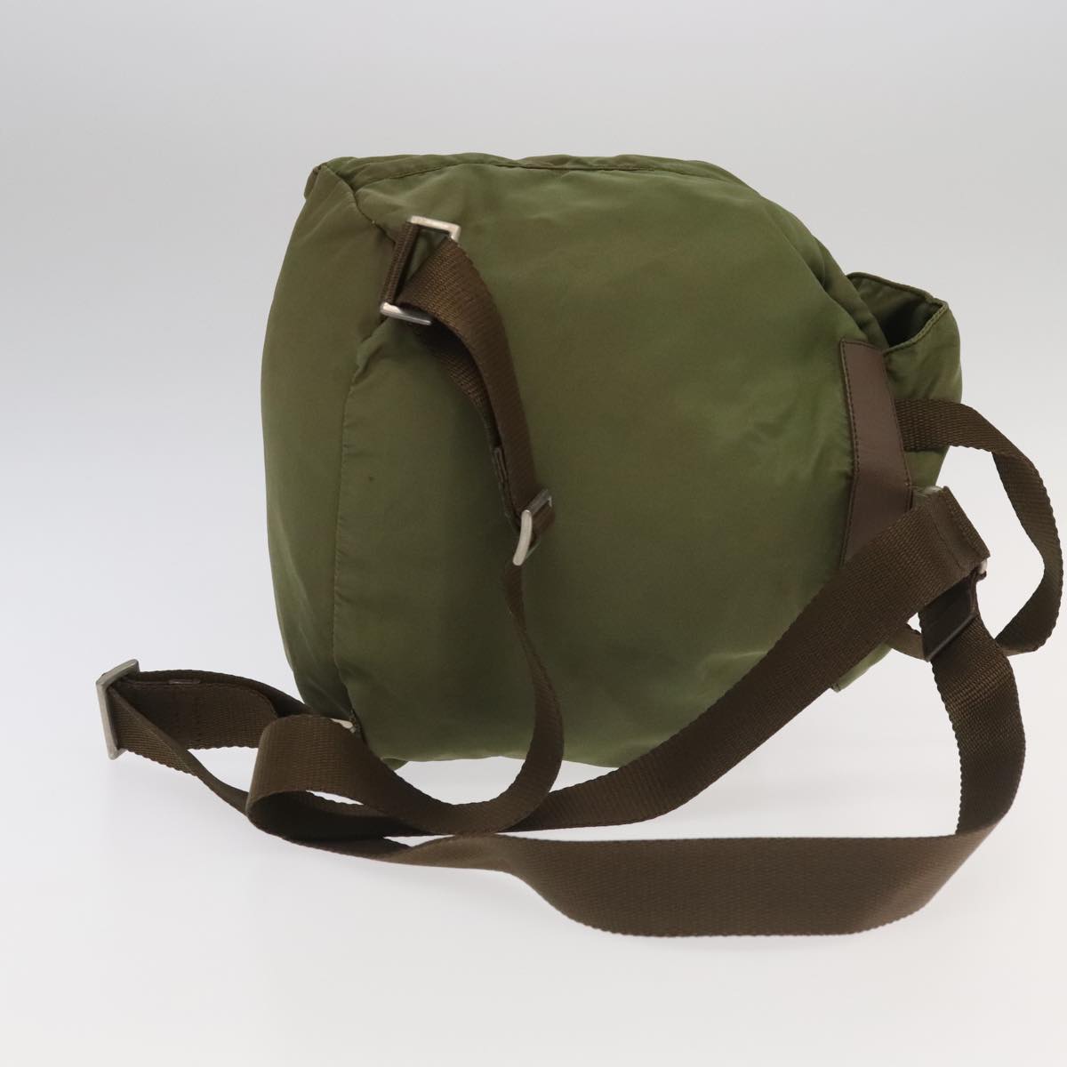 PRADA Backpack Nylon Khaki Auth 106063