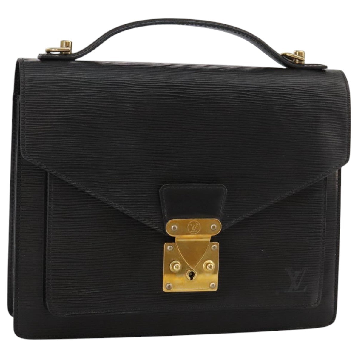 LOUIS VUITTON Epi Monceau 28 Hand Bag Black M52122 LV Auth 106088
