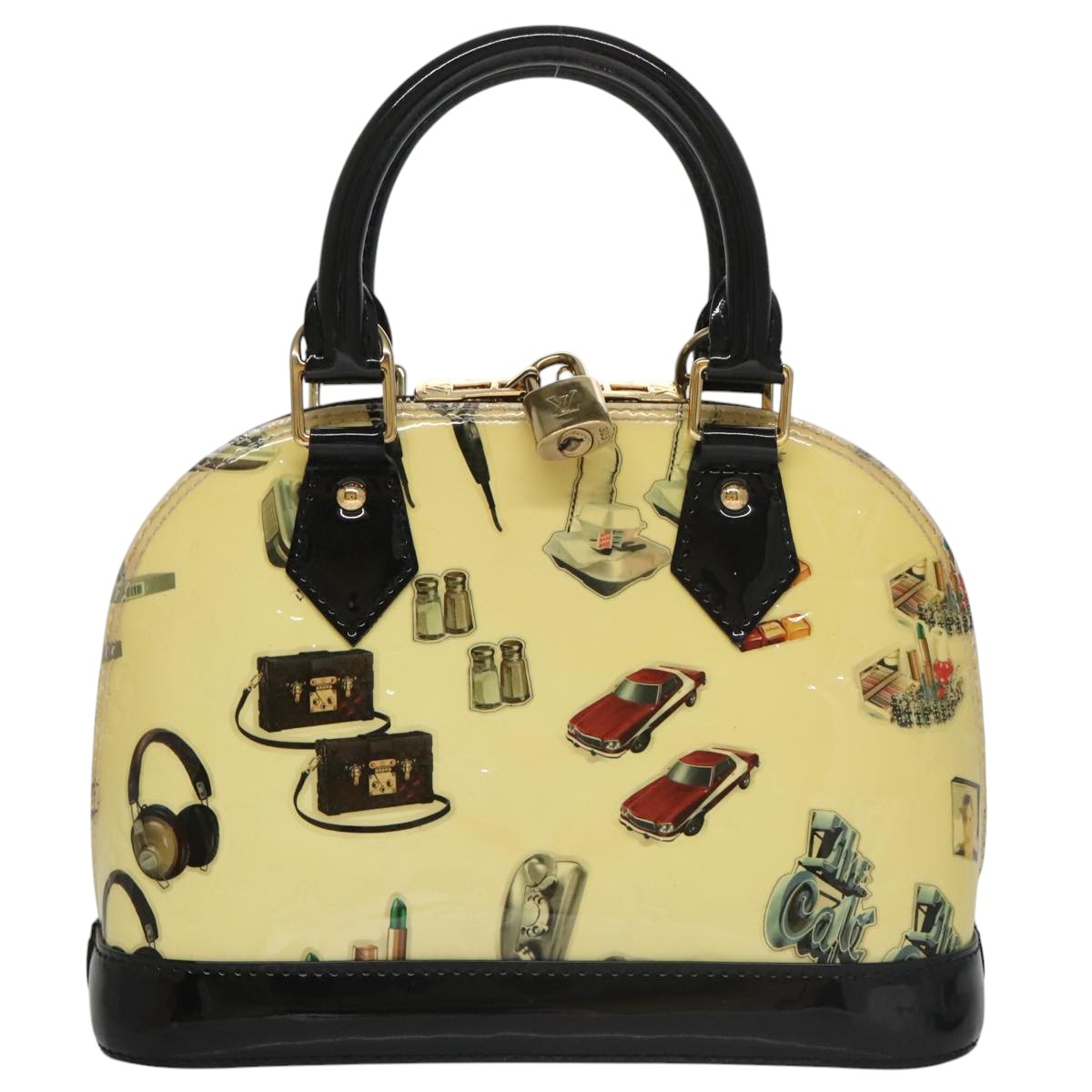 LOUIS VUITTON Vernis Nicolas Ghesquire Alma BB Hand Bag 2way M50419 Auth 106134