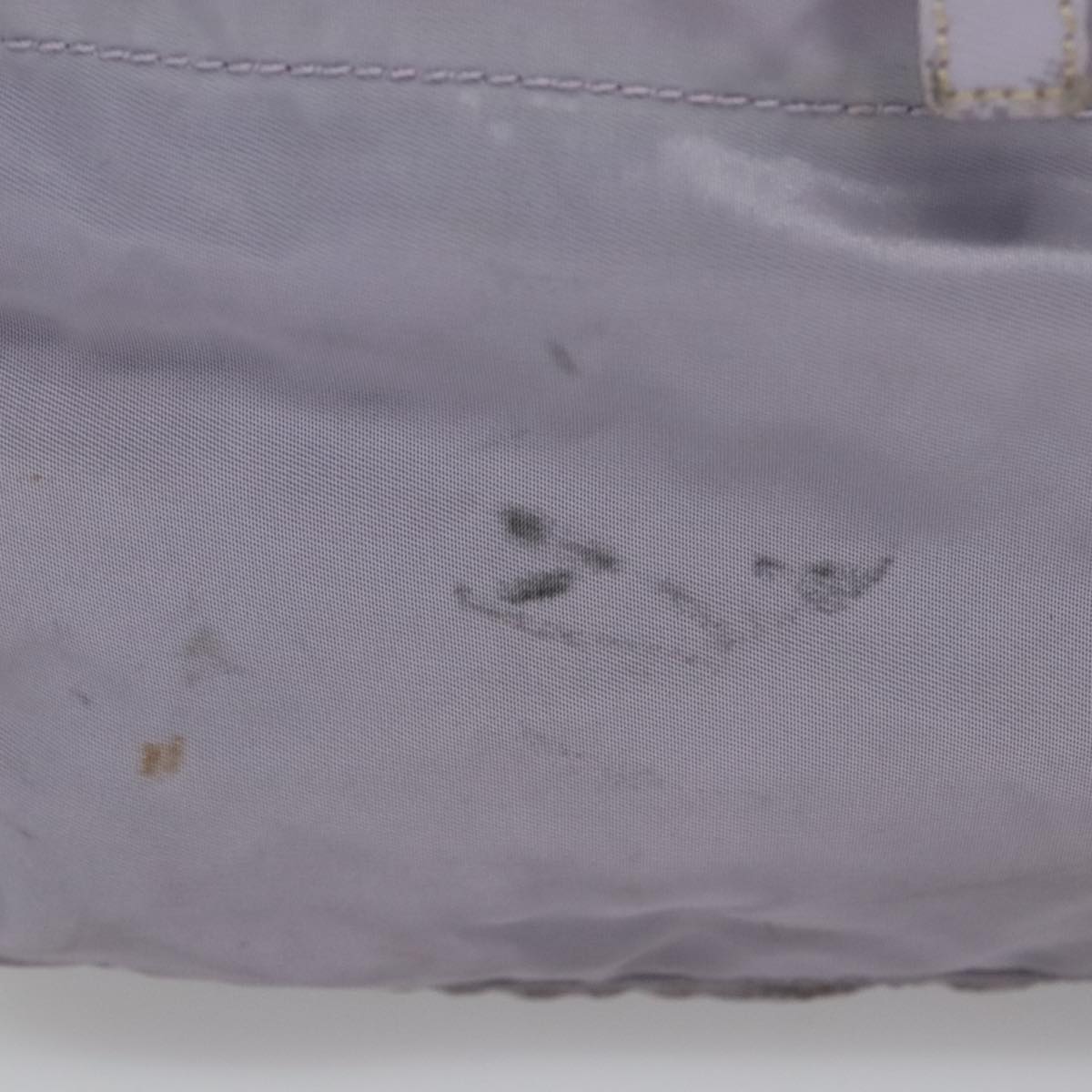 PRADA Boston Bag Nylon Purple Beige Silver Auth 106164
