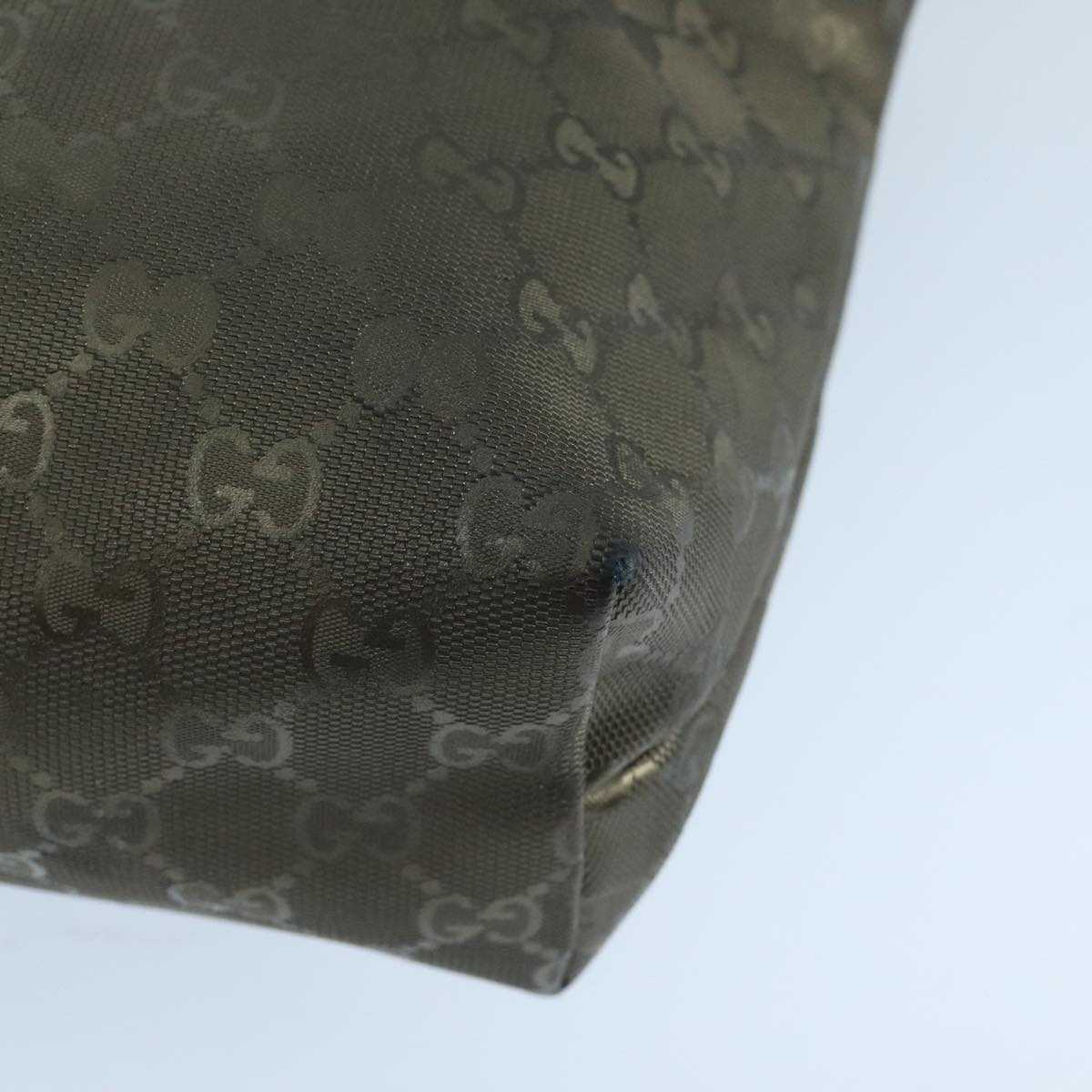 GUCCI GG implementation Tote Bag Khaki 211138 Auth 106234