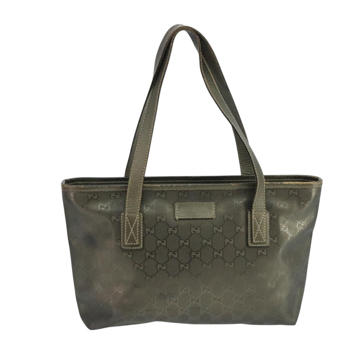 GUCCI GG implementation Tote Bag Khaki 211138 Auth 106234