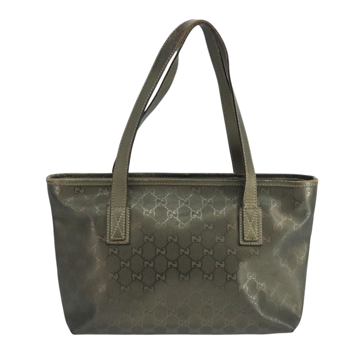 GUCCI GG implementation Tote Bag Khaki 211138 Auth 106234