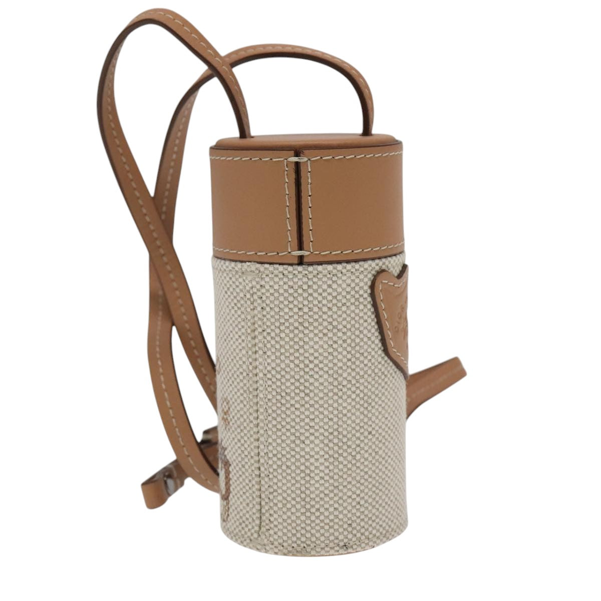 Christian Dior Roller Pouch Cactus Jack Canvas Leather Beige Auth 106248V
