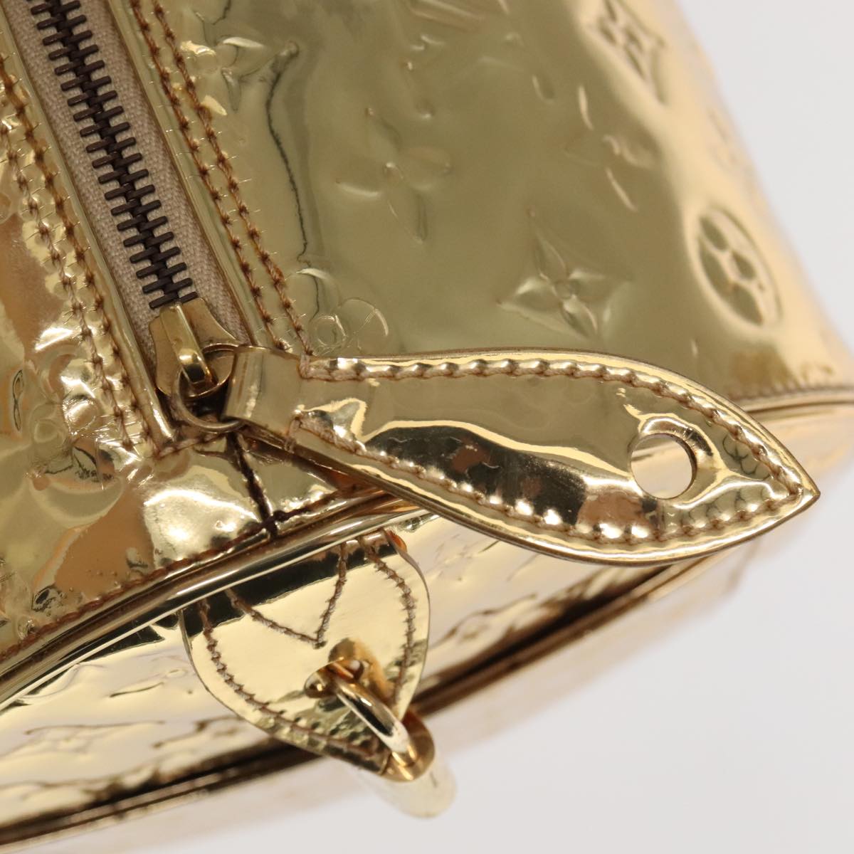 LOUIS VUITTON Monogram Miroir Speedy 35 Hand Bag Gold M95785 LV Auth 106299SM