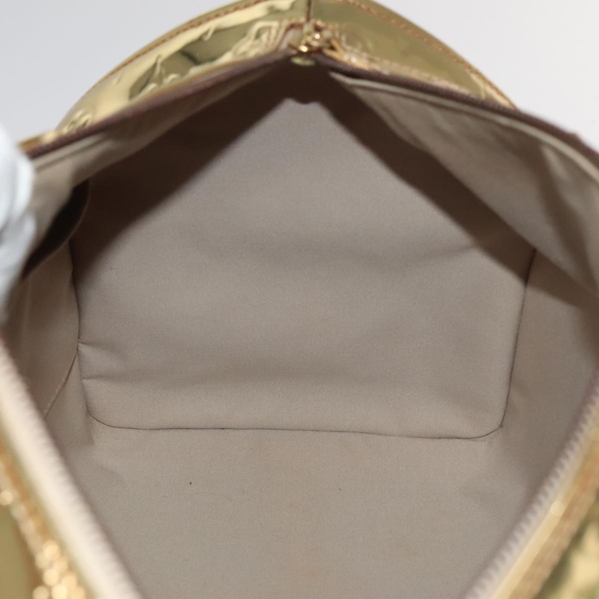 LOUIS VUITTON Monogram Miroir Speedy 35 Hand Bag Gold M95785 LV Auth 106299SM