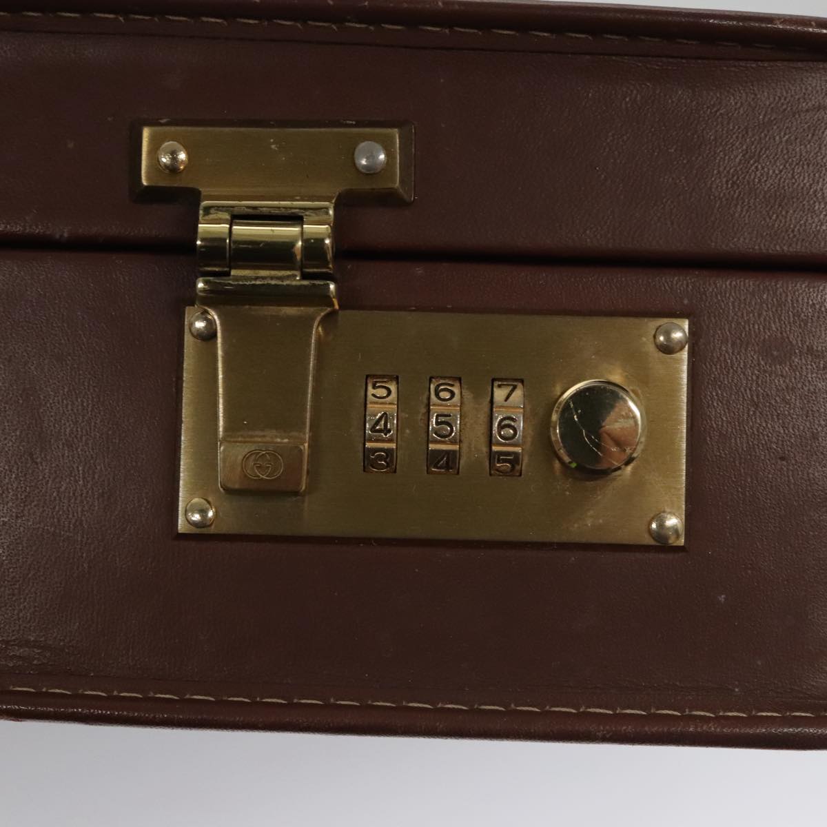 GUCCI Micro GG Canvas Trunk Black Gold Auth 106302