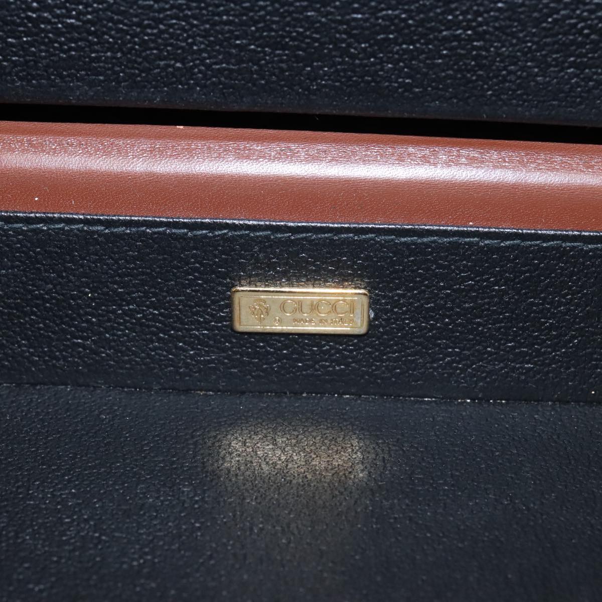 GUCCI Micro GG Canvas Trunk Black Gold Auth 106302