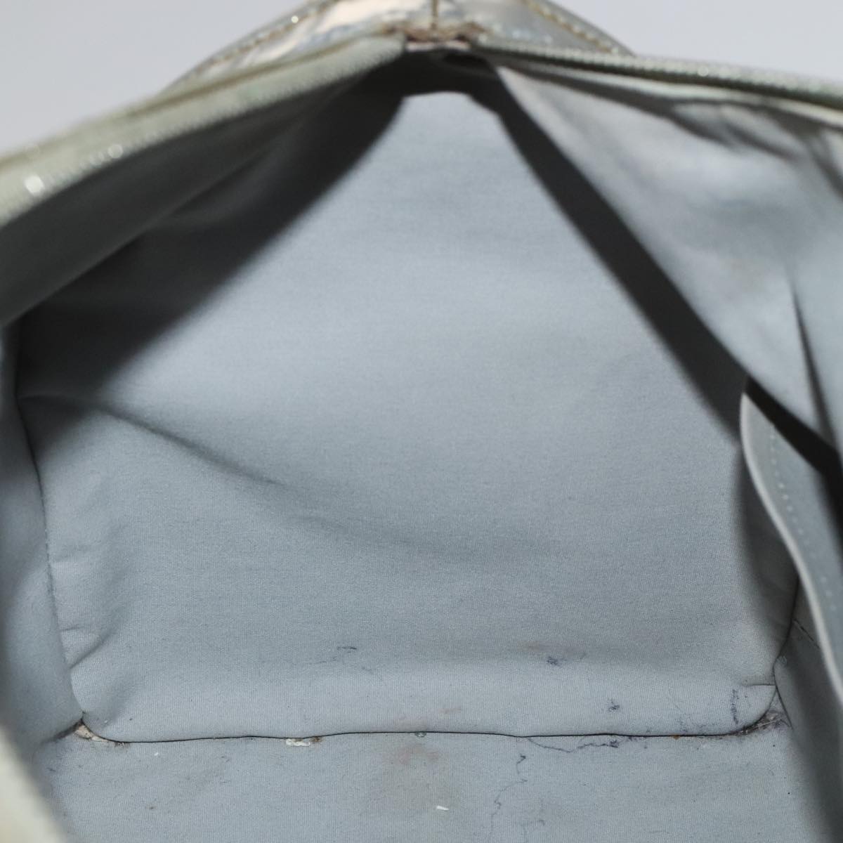 LOUIS VUITTON Monogram Miroir Speedy 35 Hand Bag Silver M95786 LV Auth 106317A