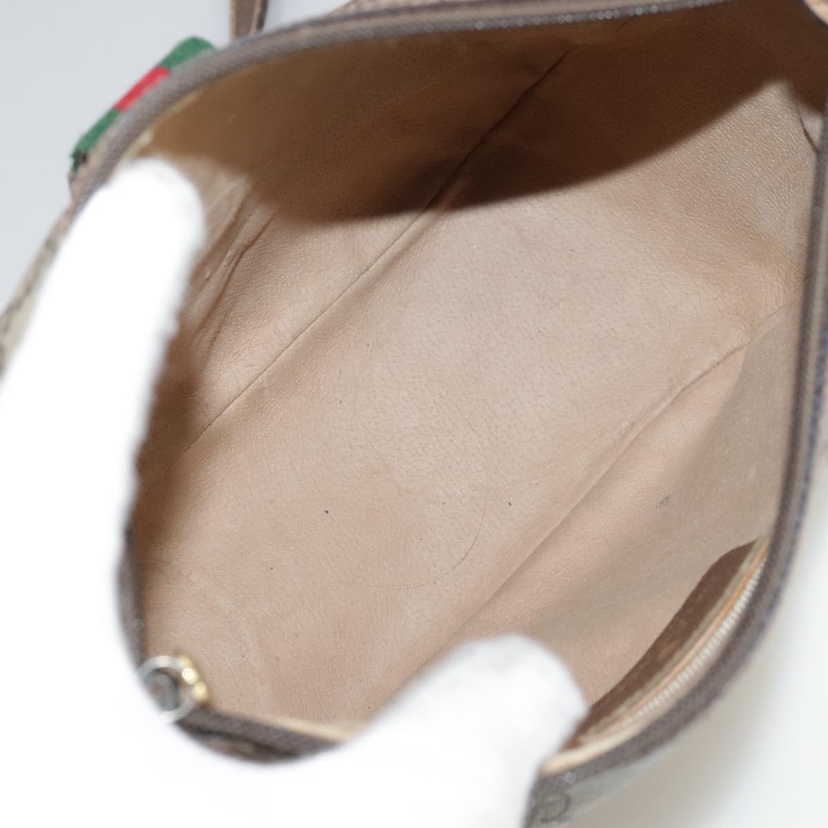GUCCI GG Supreme Web Sherry Line Shoulder Bag PVC Beige 89 02 032 Auth 106357