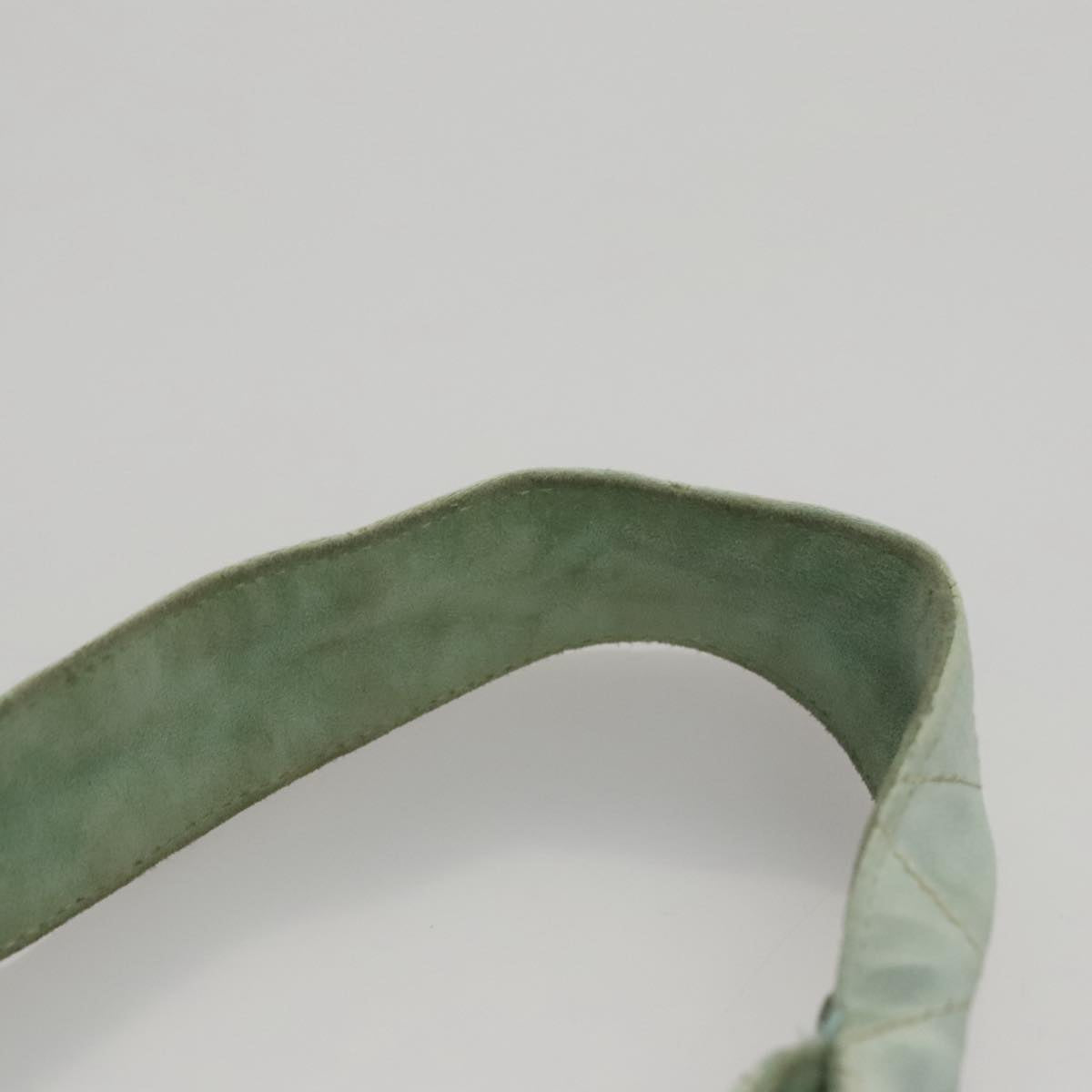 CHANEL Matelasse Hand Bag Satin Green CC Auth 106444