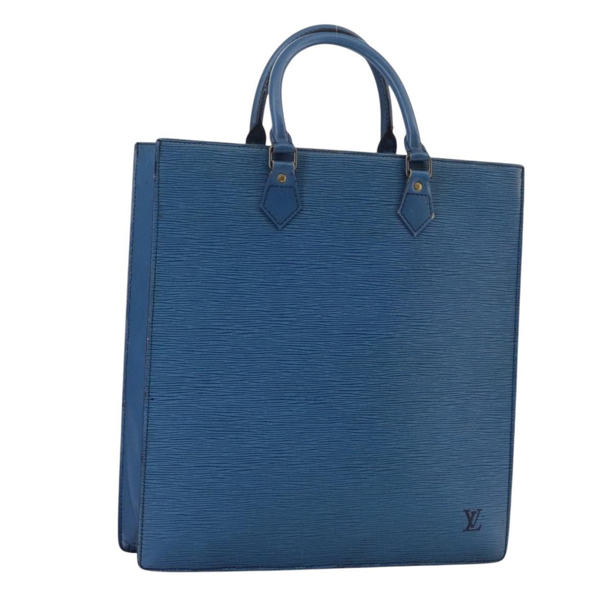 LOUIS VUITTON Epi Sac Plat Hand Bag Blue M52075 LV Auth 106541