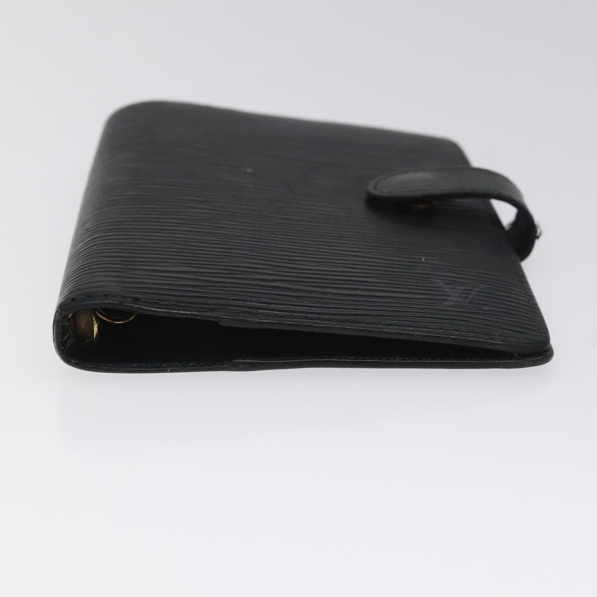LOUIS VUITTON Epi Agenda PM Day Planner Cover Black R20052 LV Auth 106768