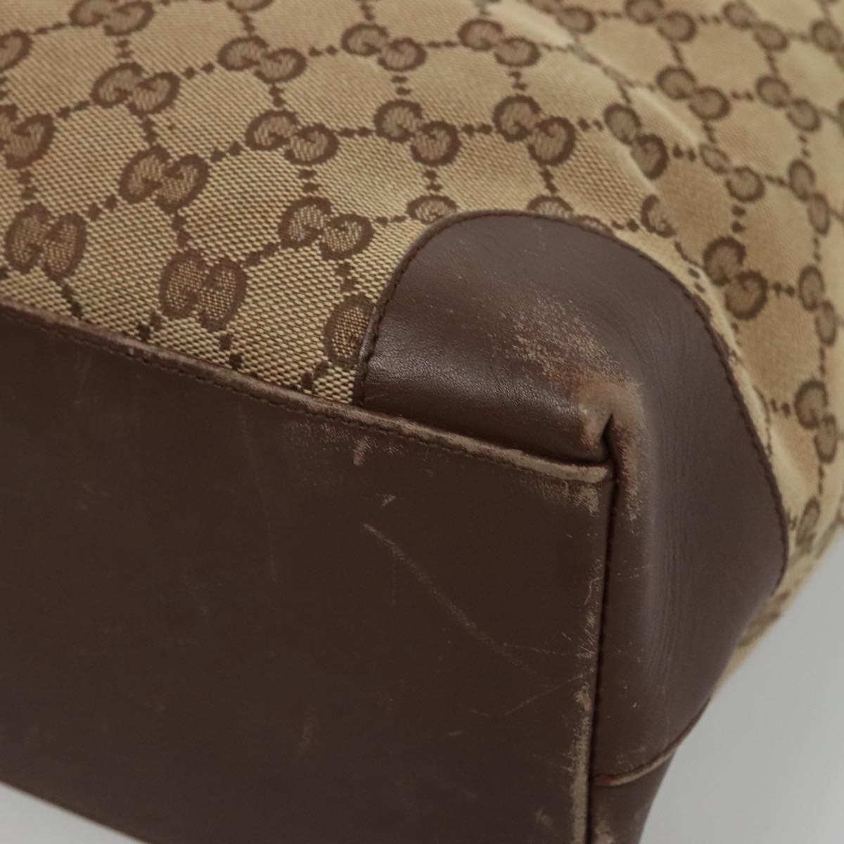 GUCCI GG Canvas Hand Bag Beige 002 1121 Auth 106789