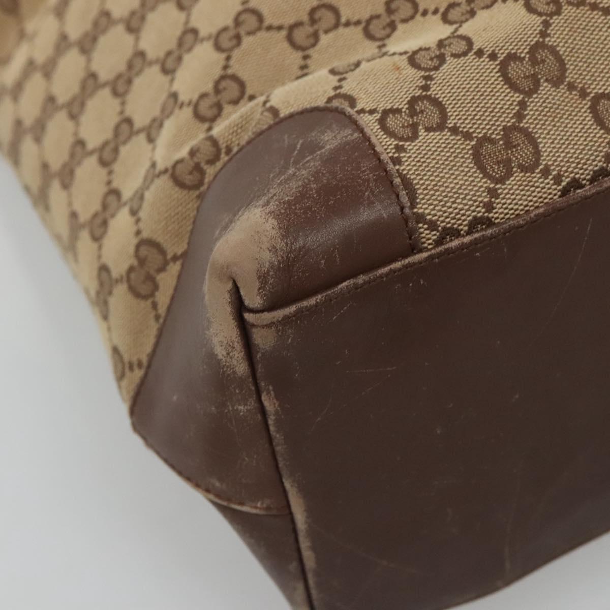 GUCCI GG Canvas Hand Bag Beige 002 1121 Auth 106789