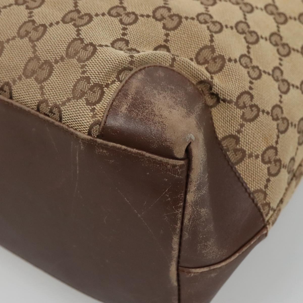 GUCCI GG Canvas Hand Bag Beige 002 1121 Auth 106789