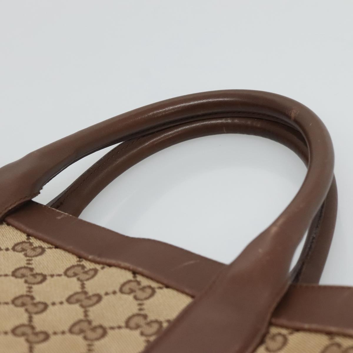 GUCCI GG Canvas Hand Bag Beige 002 1121 Auth 106789