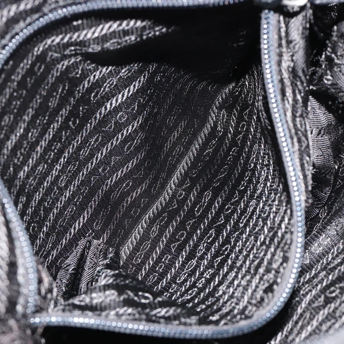 PRADA Shoulder Bag Nylon Black Auth 106796