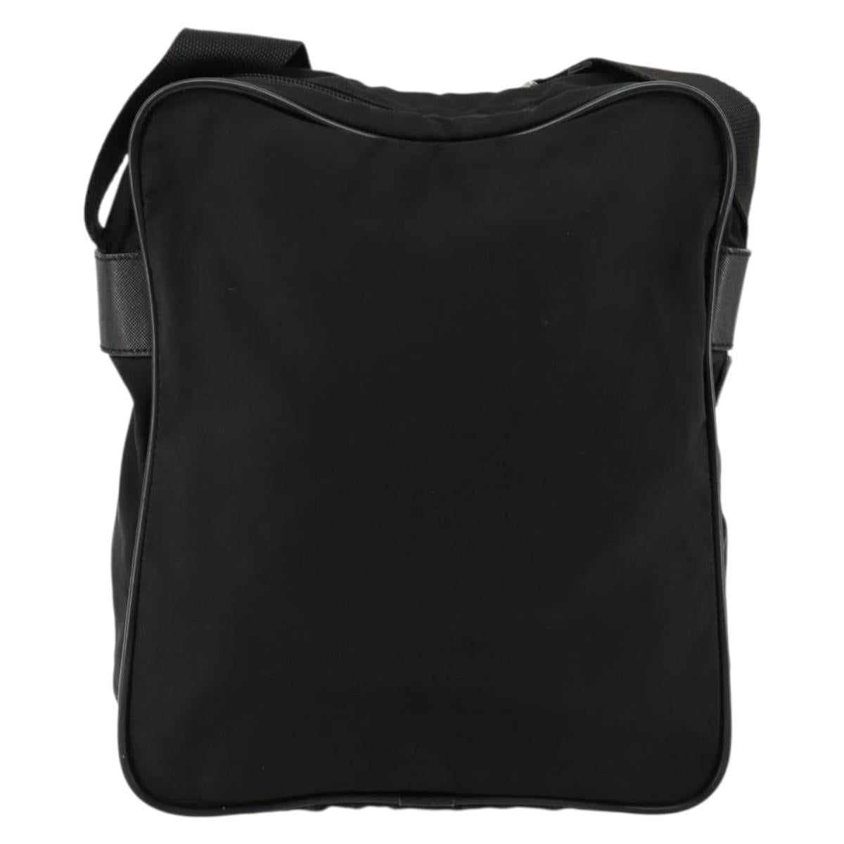 PRADA Shoulder Bag Nylon Black Auth 106796