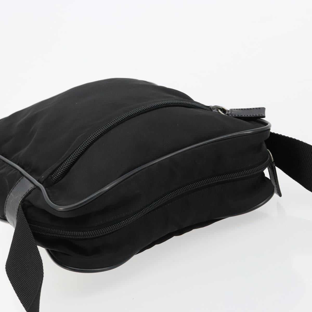 PRADA Shoulder Bag Nylon Black Auth 106796