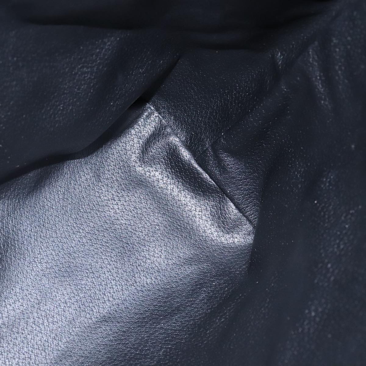 CELINE Macadam Canvas Tote Bag PVC Leather Black Gold Auth 106873V