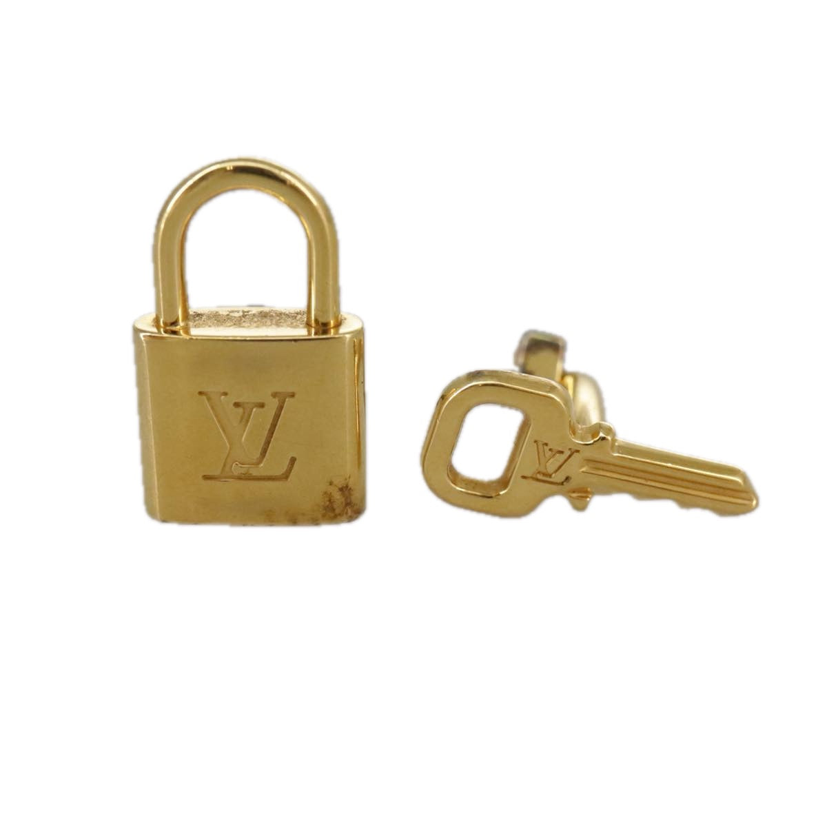 LOUIS VUITTON Bouton De Manchette Cuffs Ag925 Gold LV Auth 107014