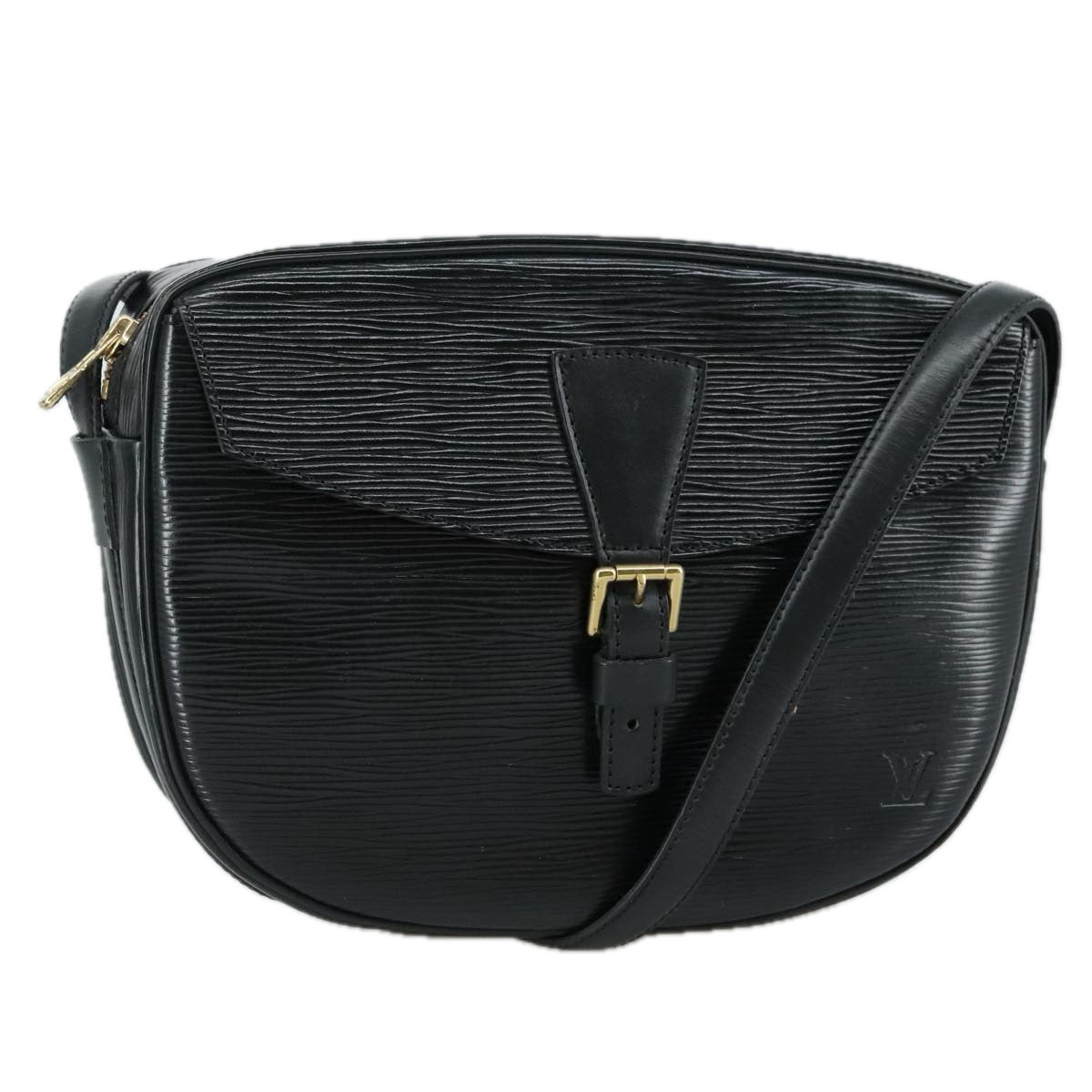LOUIS VUITTON Epi Jeune Fille MM Shoulder Bag Black M52152 LV Auth 107060V