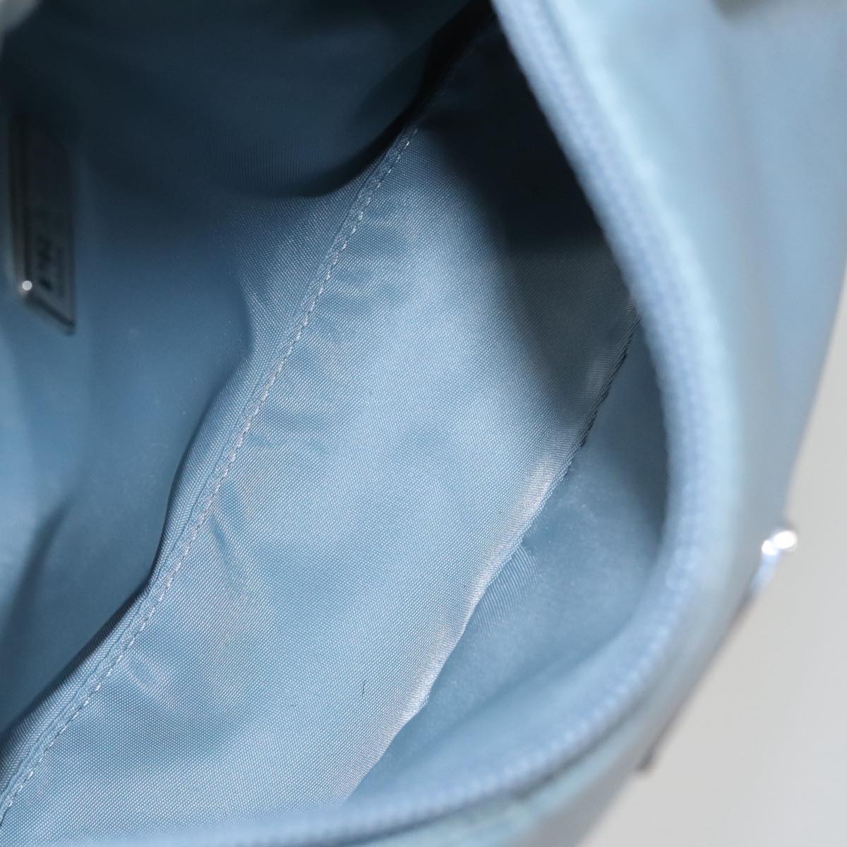 PRADA Accessory Pouch Nylon Light Blue Auth 107212