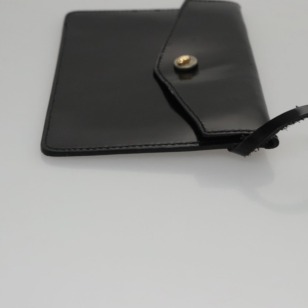 Salvatore Ferragamo Hand Bag Enamel Black Auth 107226