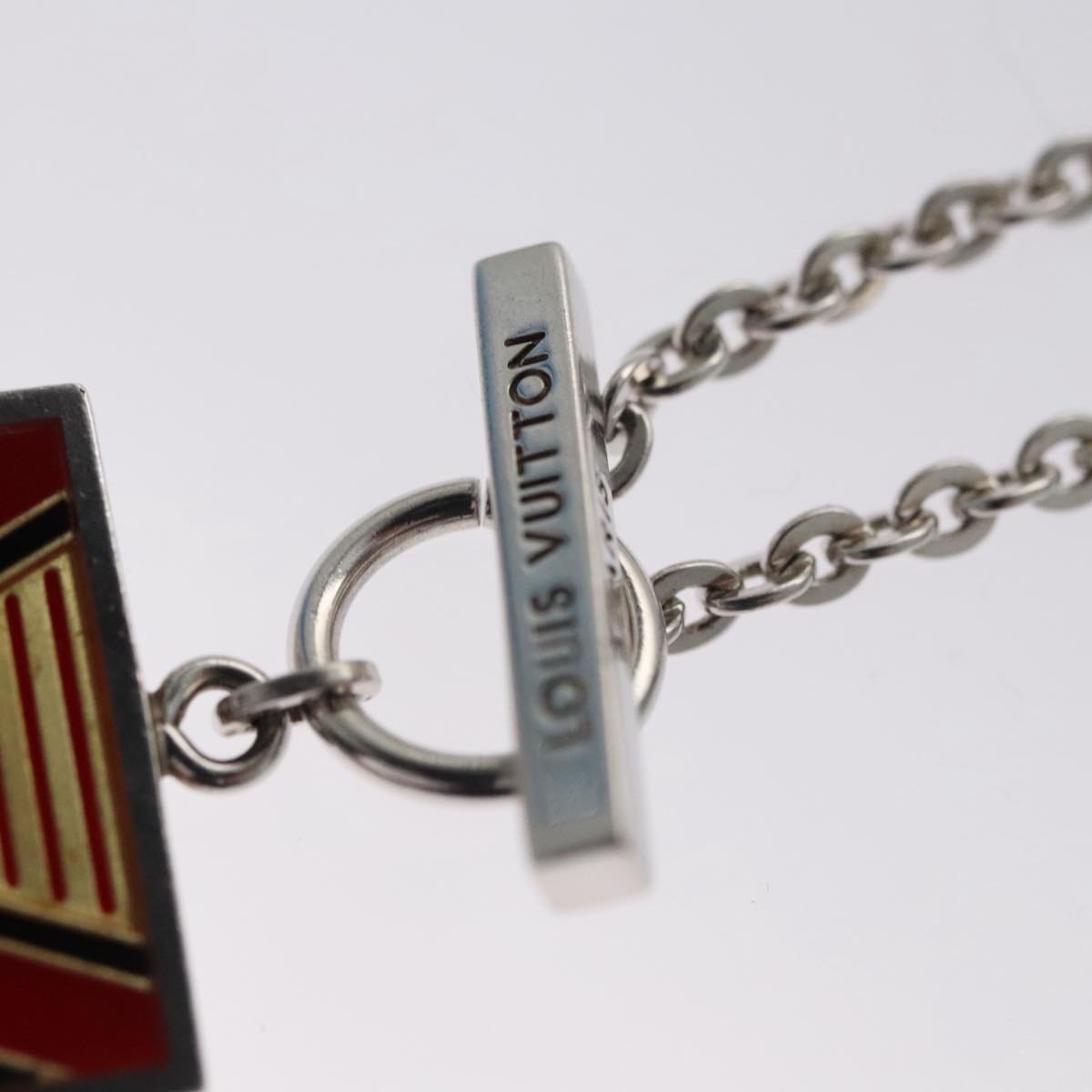 LOUIS VUITTON Pandanth Necklace Ag925 Silver M65364 LV Auth 107289
