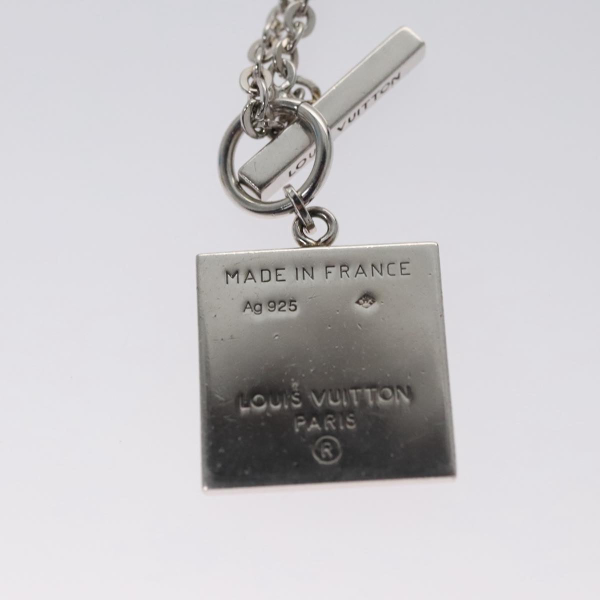 LOUIS VUITTON Pandanth Necklace Ag925 Silver M65364 LV Auth 107289