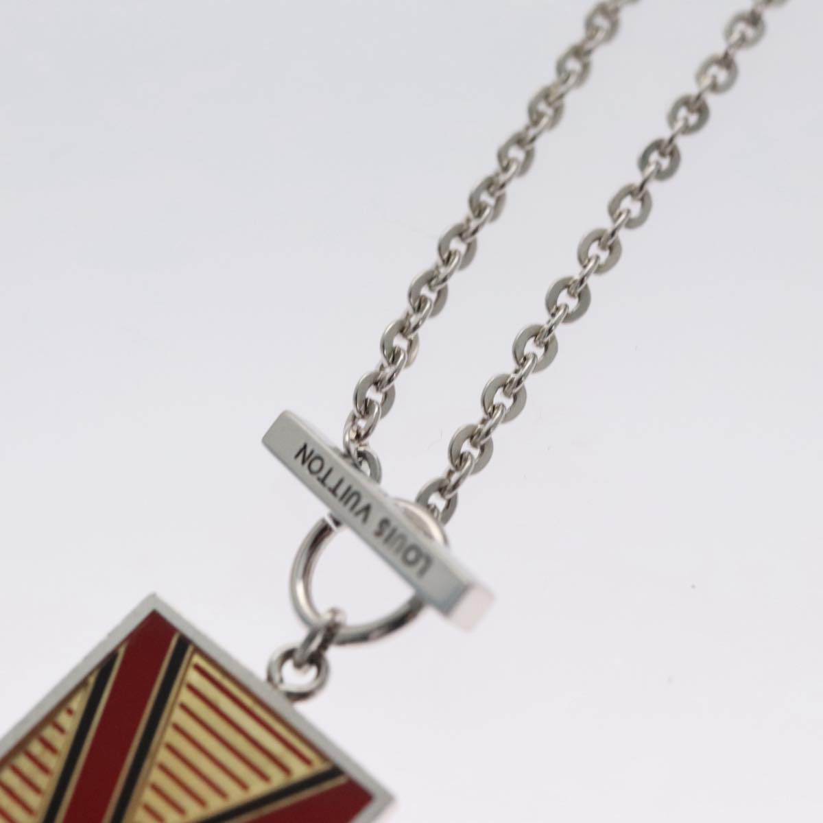 LOUIS VUITTON Pandanth Necklace Ag925 Silver M65364 LV Auth 107289