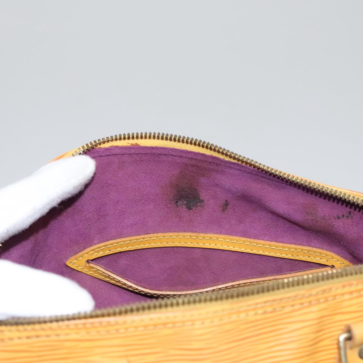 LOUIS VUITTON Epi Alma Hand Bag Yellow M52149 LV Auth 107462