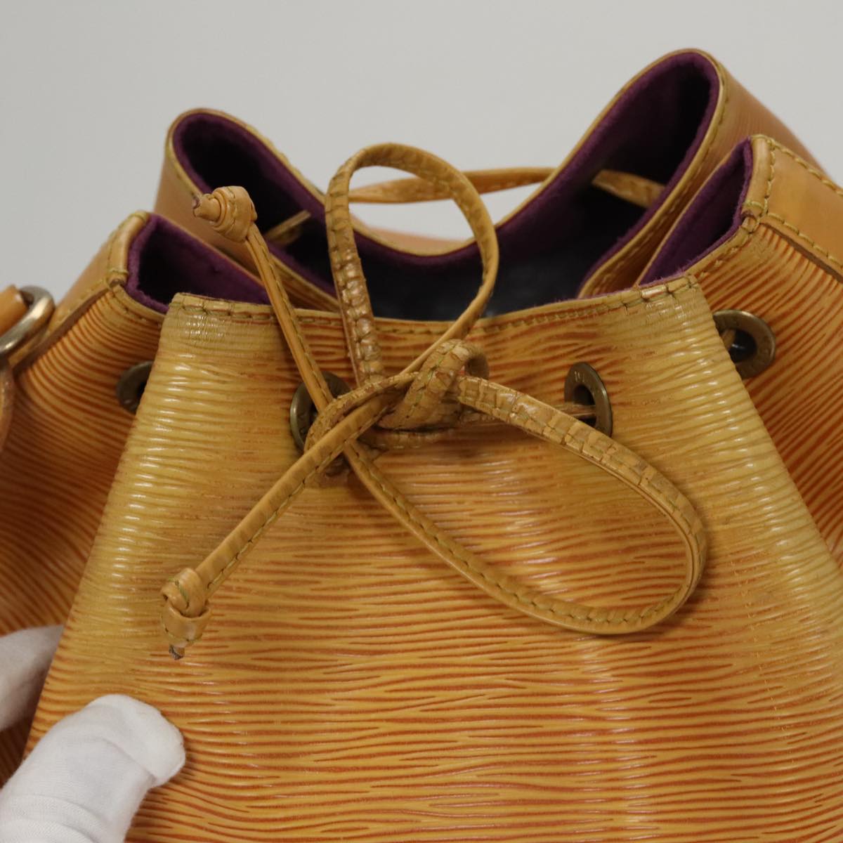 LOUIS VUITTON Epi Petit Noe Shoulder Bag Yellow M44109 LV Auth 107472
