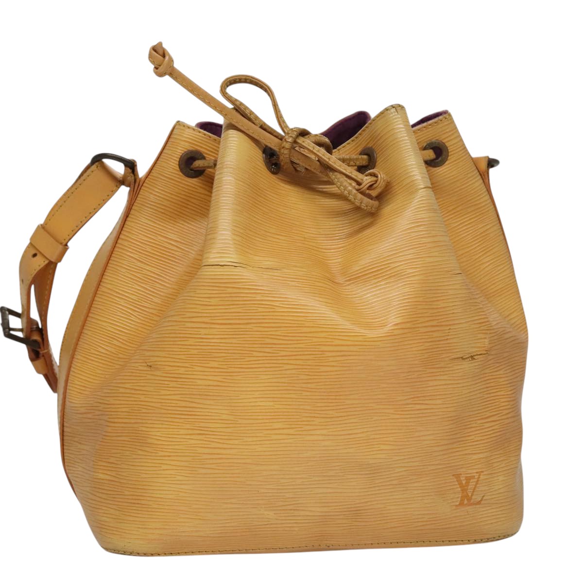 LOUIS VUITTON Epi Petit Noe Shoulder Bag Yellow M44109 LV Auth 107473