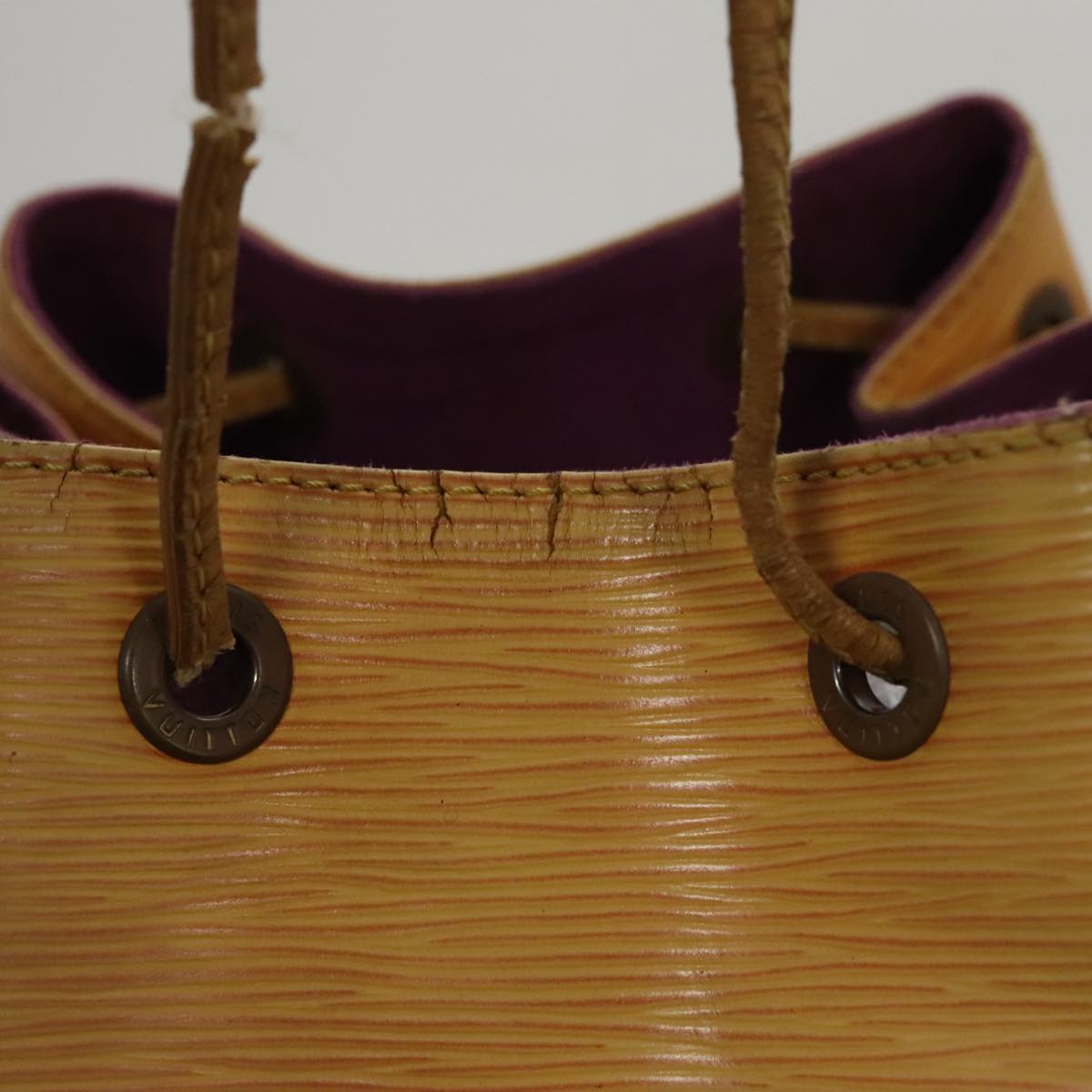 LOUIS VUITTON Epi Petit Noe Shoulder Bag Yellow M44109 LV Auth 107473