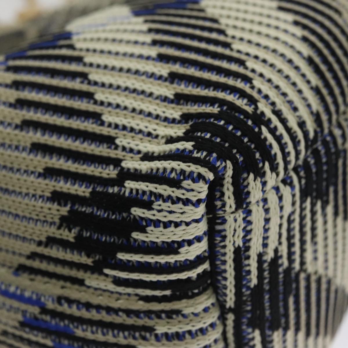 BURBERRY Mini Peg Duffle Bag Chain Hand Bag Gray Auth 107507SV