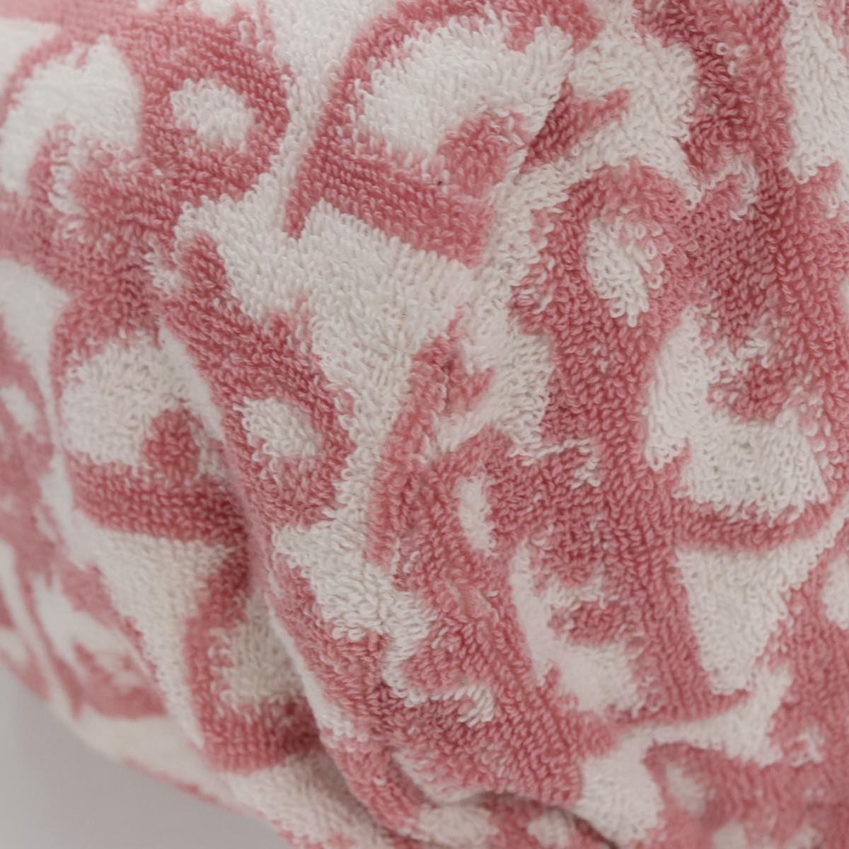 Christian Dior Pile Trotter Bag Pink White Auth 107513